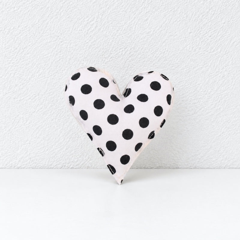 CouldNook Fabric Heart Decoration - Padded Shape And Patterned Textile Exterior