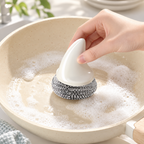 CouldNook Dish Scrubber - Shark Fin Grip And Replaceable Cleaning Heads
