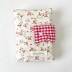 CloudNook Floral Fabric Book Sleeve‑Button Notebook Cover