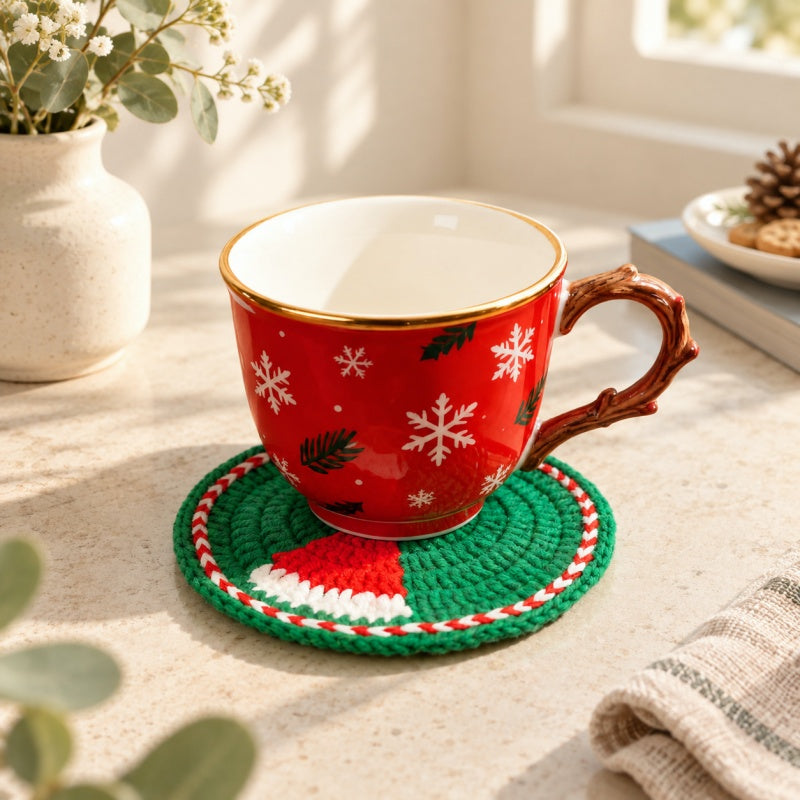 CouldNook Crochet Coaster - Character and Floral Tabletop Designs