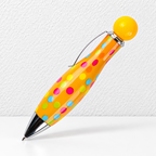 CouldNook Bowling Pin Ballpoint Pen - Colorful Dots and Round Top