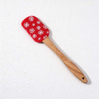 CouldNook Christmas Silicone Spatula - Printed Head and Beech Handle
