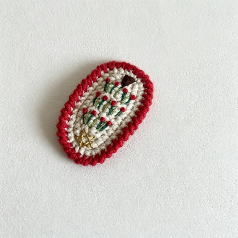 CouldNook Yarn Holiday Hair Clip - Assorted Seasonal Motifs