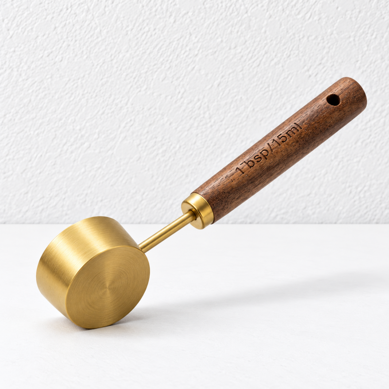 Coffee Measuring Scoop - Straight Cup and Walnut Handle