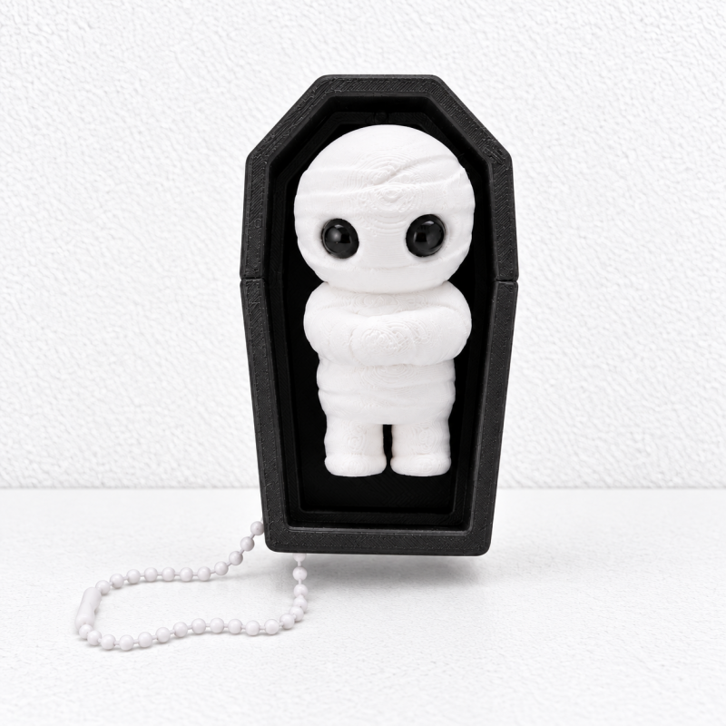 CouldNook Halloween Clicker Keychain - Ghost and Mummy Designs