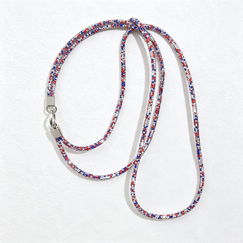 CouldNook Rhinestones Set Crossbody Phone Strap with Slender Stone-Set Line