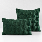 CouldNook Seasonal Pattern Cushion - Plaid Checks And Raised Festive Motifs