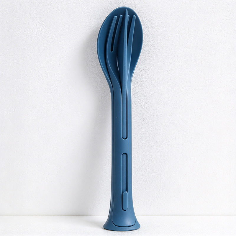 CouldNook Stackable Cutlery Set - Slotted Colorful Handles