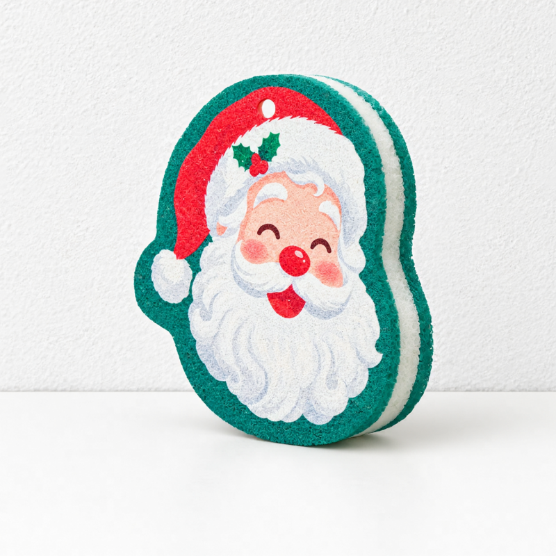 Compressed Christmas Dishwashing Sponges That Expand When Wet