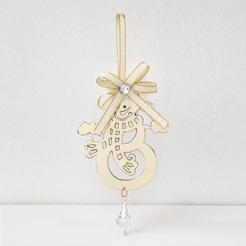 CouldNook Christmas Iron Hanging Ornament - Cutout Shapes and Ribbon Bow