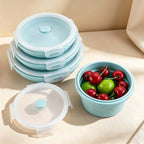 CouldNook Collapsible Silicone Food Container - Stackable Round Design
