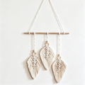CloudNook Macrame Leaf Wall Hanging‑Boho Cotton Tapestry Decor