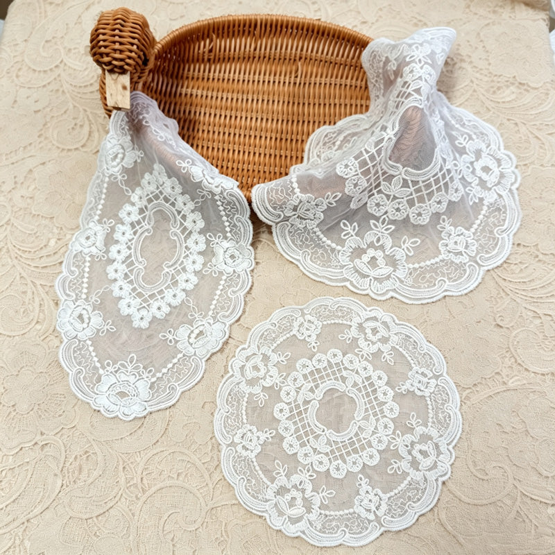 CouldNook Embroidered Lace Mat - Round and Oval Sizes