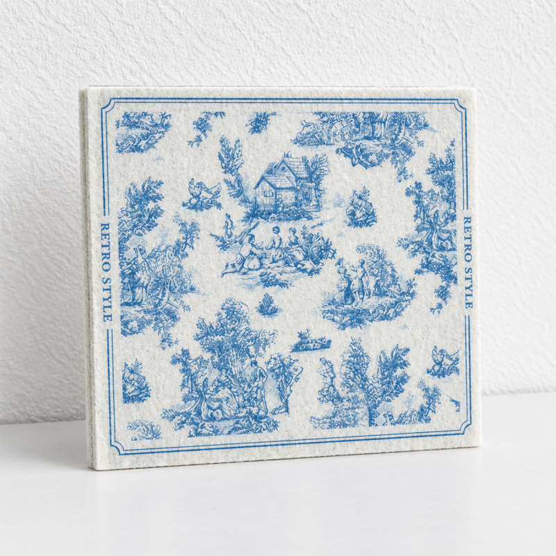 Printed Dishwashing Cloths with Illustrated Design Options