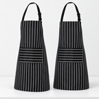 CouldNook Striped Cooking Apron - Adjustable Neck Strap