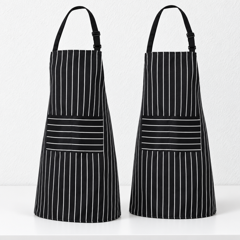 CouldNook Striped Cooking Apron - Adjustable Neck Strap