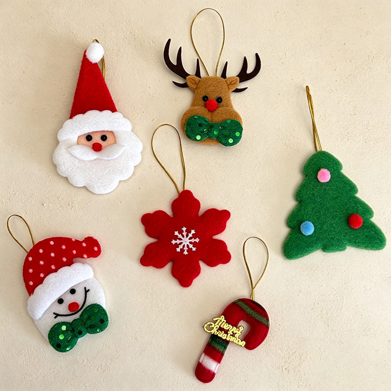 CouldNook Fabric Christmas Character Ornament - Layered Holiday Character Design