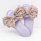 CouldNook Floral Bow Slippers - Seven Satin-Look Colors Collection