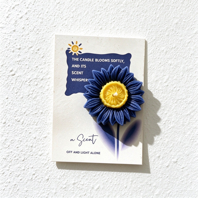 Flower Scented Candle Gift Cards with Raised Wax Blooms