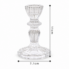 CouldNook Decorative Glass Candle Holder - Sculpted Shapes