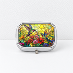 CouldNook Mirror Pill Box - Divided Interior And Rounded Rectangular Lid