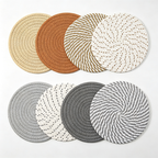 CouldNook Woven Round Drink Coaster - Warm Table Accent