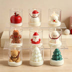 CouldNook Christmas Figure Candle - Sculpted Holiday Characters In Clear Cups