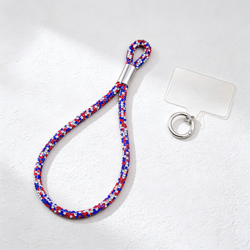 CouldNook Rhinestones Set Phone Strap with Figure-Eight Links
