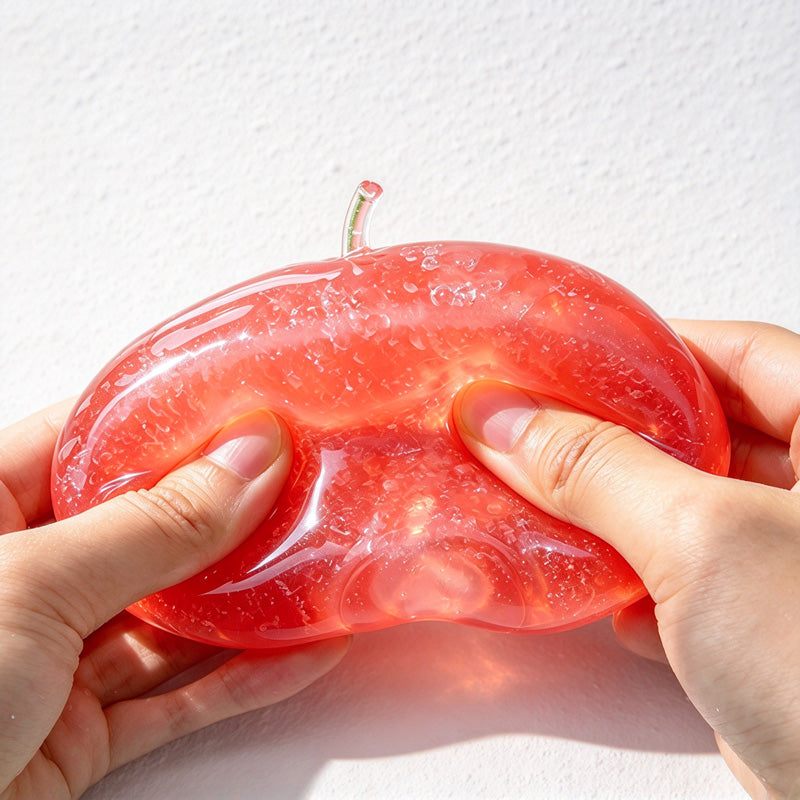 CouldNook Apple Squeeze Toy - Translucent Fruit Shape