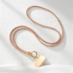 CouldNook Rhinestones Set Crossbody Phone Strap with Heart-Shaped Links