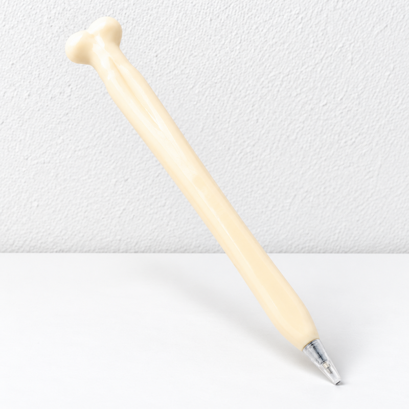 CouldNook Bone-Shaped Ballpoint Pen - Sculpted Joints and Pale Shell
