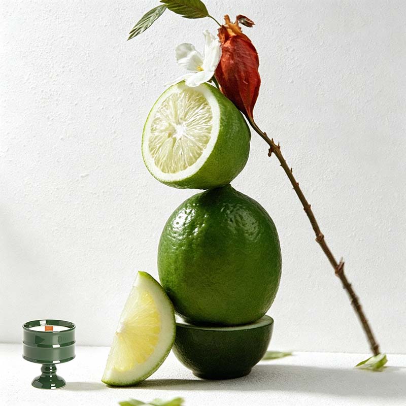CouldNook Pedestal Scented Candle - Banded Vessel And Rounded Raised Base