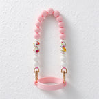 Water Bottle Carry Strap with Beads or Woven Flowers