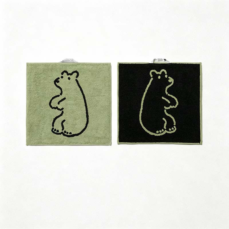 CouldNook Animal Jacquard Cotton Washcloth - Woven Characters And Contrasting Reverse