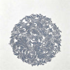 CouldNook Round PVC Placemat - Metallic Scrollwork Color Designs