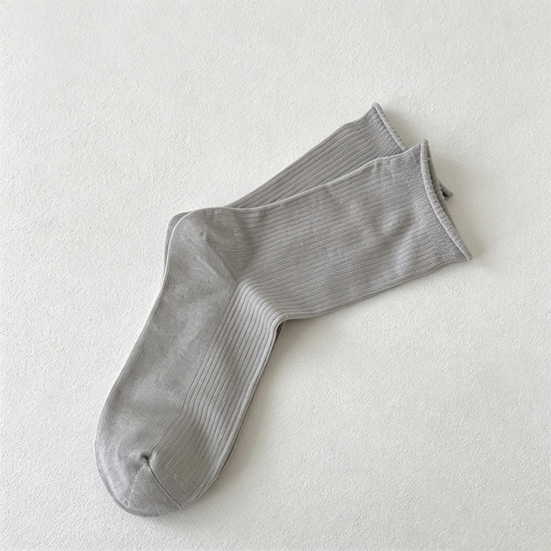 CouldNook Ribbed Crew Socks-Classic Crew Height