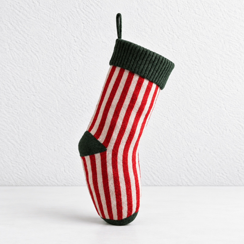 CouldNook Knit Christmas Stocking - Snowflake and Stripe Designs