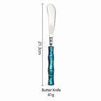 Bamboo Style Flatware - Segmented Acrylic Handles and Steel