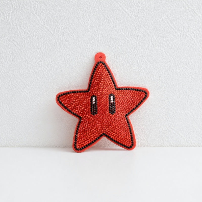 CouldNook Rhinestone Smiley Face Charm - Star Bag Pendant