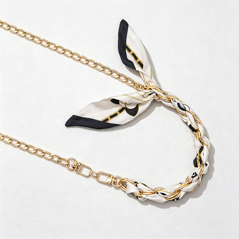 CloudNook Scarf Chain Phone Wrist Strap‑Braided Anti‑Lost Lanyard