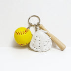 CouldNook Baseball Keychain Charm - Bat Ball and Glove Designs