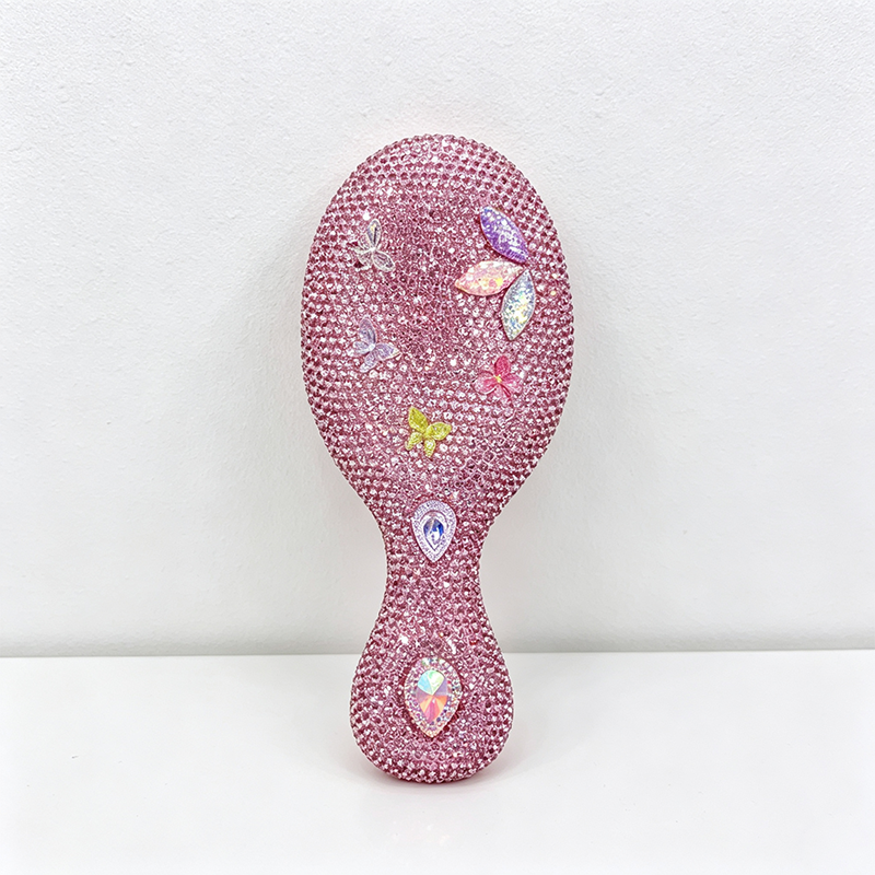 CloudNook Rhinestone Paddle Hair Brush‑Glitter Air Cushion Comb