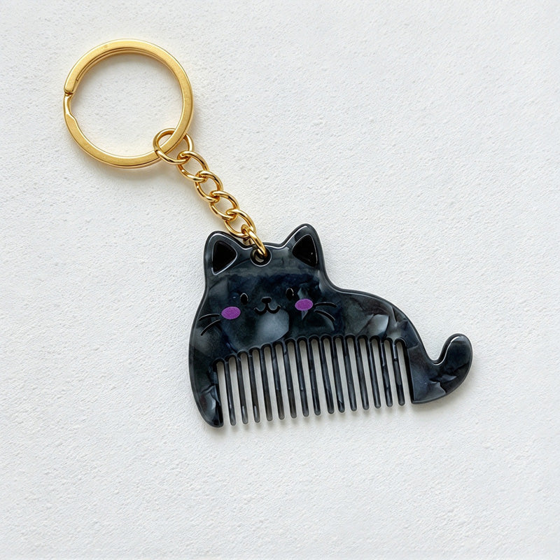 CouldNook Cat Comb Keychain - Whiskers and Tail