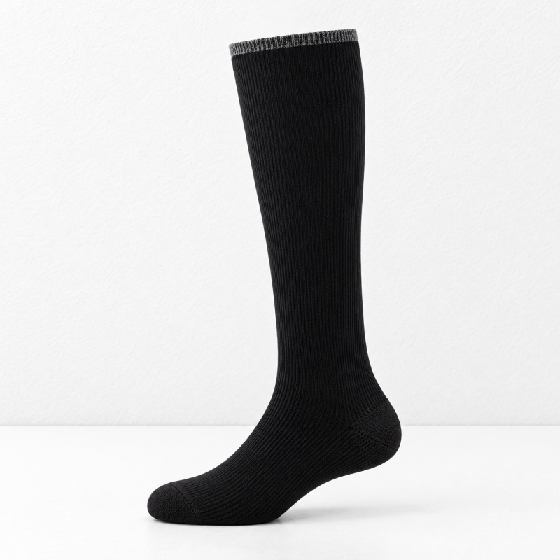CouldNook Ribbed Calf Socks - Contrast Top Trim