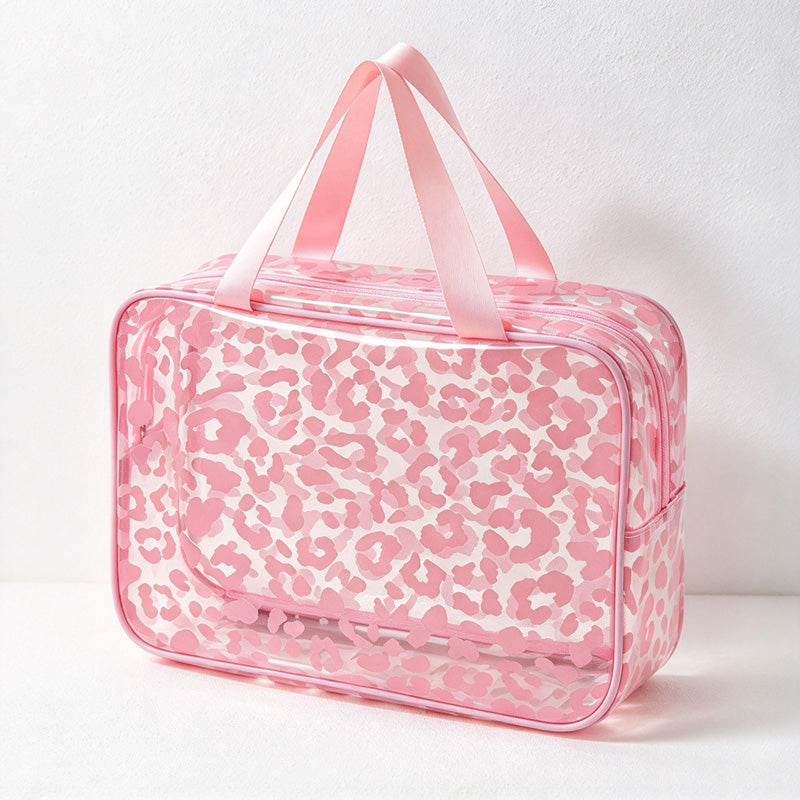 CouldNook Printed Clear Toiletry Bag - Ocean Or Leopard Patterns
