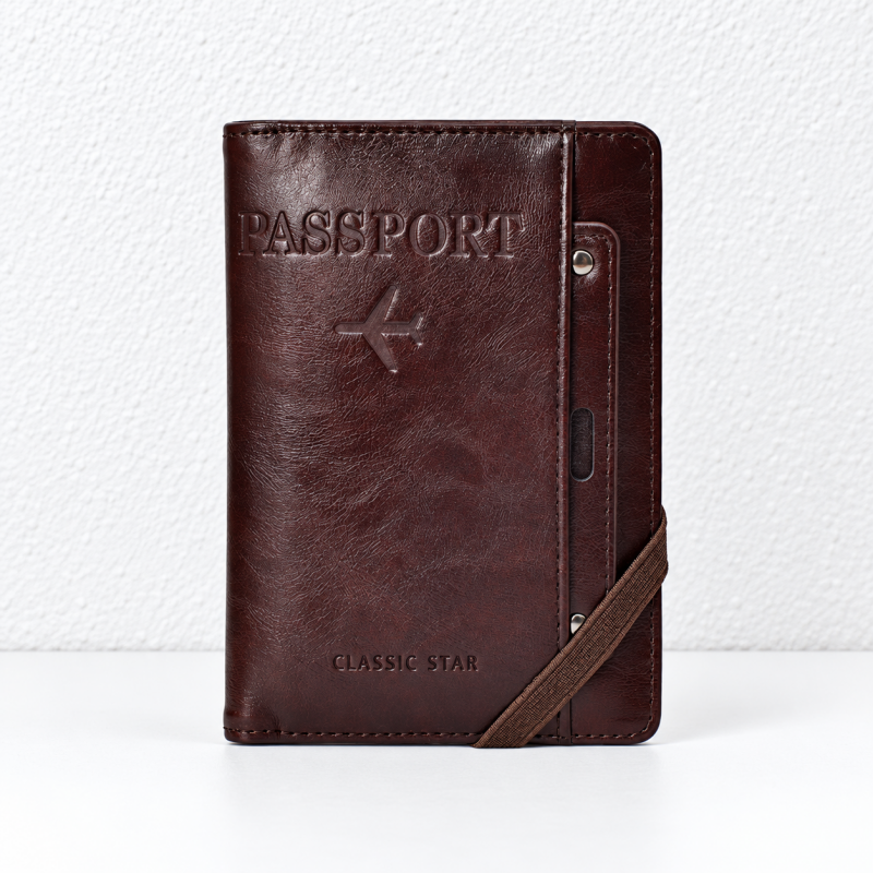 Passport Wallet - Embossed Cover and Interior Card Slots