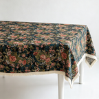 CouldNook  Linen Blend Jacquard Cloth Tablecloth - Warm Dining Accent