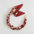 CloudNook Silk Scarf Phone Wrist Strap‑Braided Anti‑Lost Lanyard