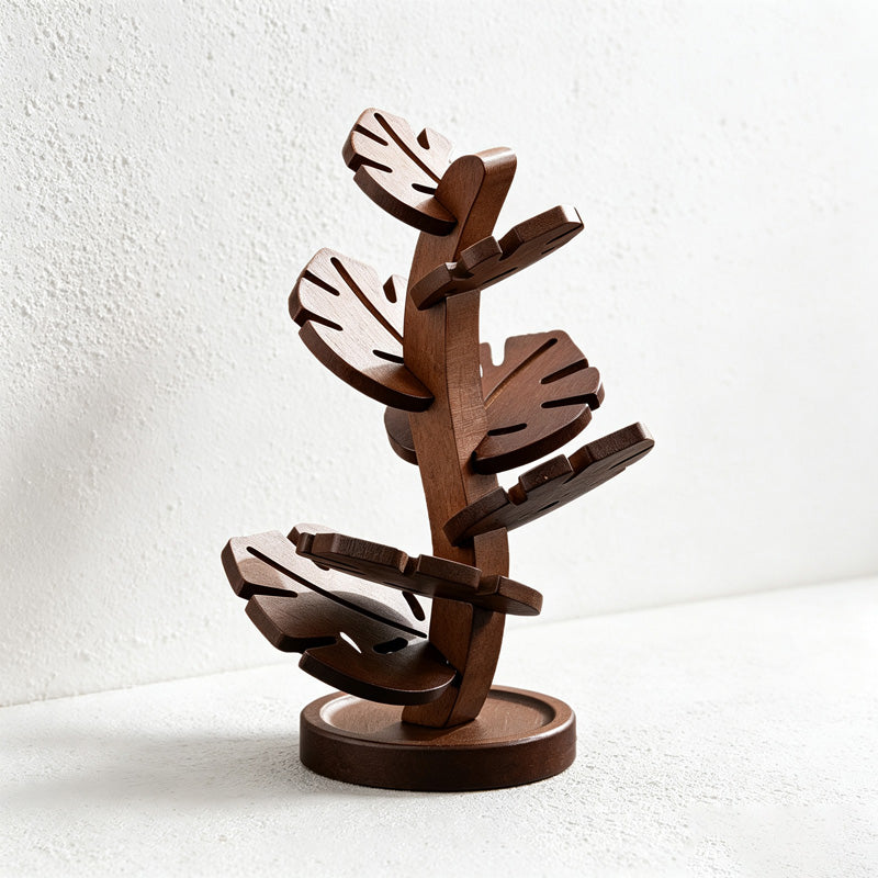 CouldNook Wooden Tree Trivet Set - Seven Leaf Pieces