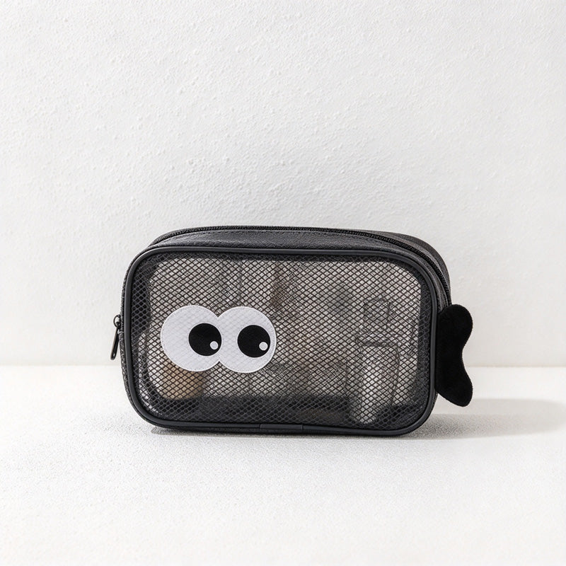 CouldNook Big Eye Toiletry Bag - See-Through Panels And Character Details